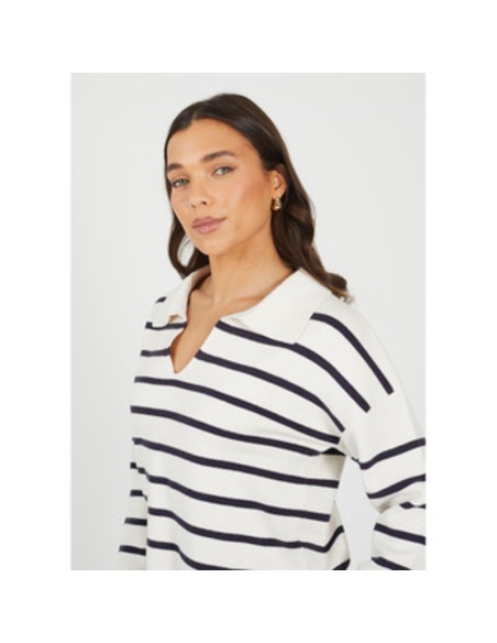 BRAVE SOUL JERSEY 248STRIPEIVY_CRU CRUDO (W) BRAVE SOUL JERSEY 248STRIPEIVY_CRU CRUDO (W)