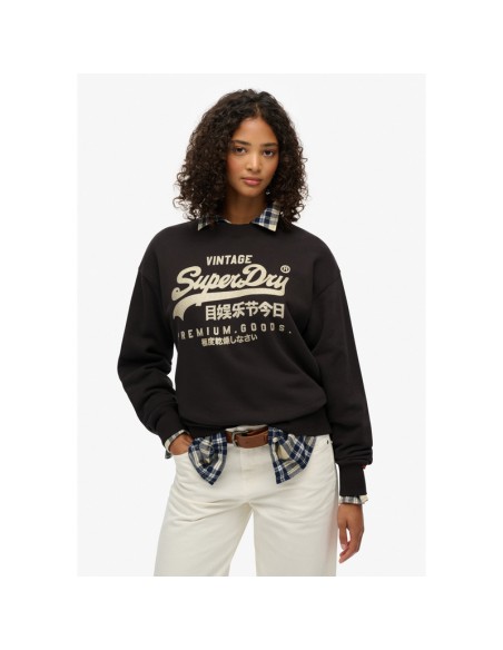 SUPERDRY SUDADERA W2012399A_NG NEGRO (W) SUPERDRY SUDADERA W2012399A_NG NEGRO (W)
