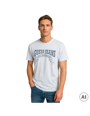 GUESS CAMISETAS M4YI49K8FQ4_AZ AZUL (M)